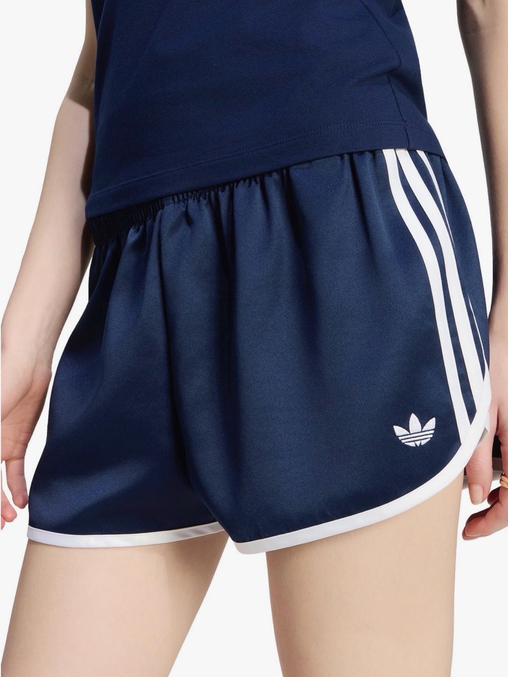 BNWT! Adidas Originals Navy Three-Stripe Women's Athletic Shorts - sz XL